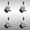Service Caster 3 Inch 316SS Black Poly Swivel 7/8 Inch Expanding Stem Caster Set Brake SCC SCC-SS316EX20S314-PPUB-BLK-TLB-78-4 - alternate 1